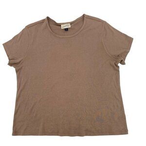 Universal Thread XXL Taupe Brown Short Sleeve Crew Neck T-Shirt FLAWED